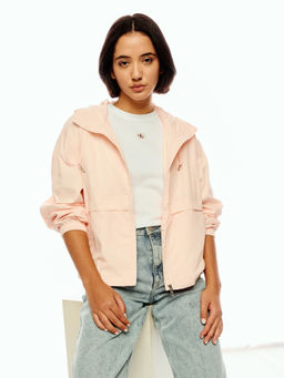 Calvin Klein - Peach Regular Fit Nylon Hooded Neck Jacket
