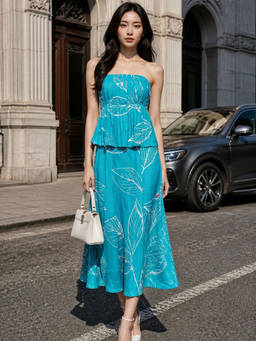 STREET 9 - Blue Peplum Dress