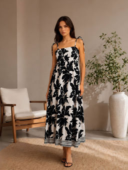 STREET 9 - Black Printed Dress