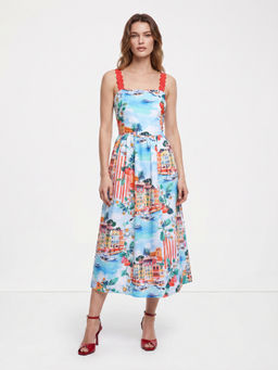 Cover Story - Multi-Color Alice Flared Printed Dress