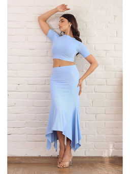 PR Label - Powder Blue Top with Skirt (Set of 2)