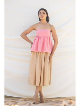 PR Label - Midi Length Cotton Co-Ordinate Of Skirt and Top (Set of 2)