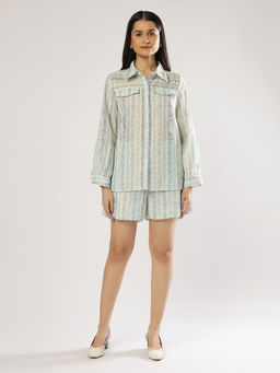 PEACH & PANDA - Floral Shirt and Shorts (Set of 2)