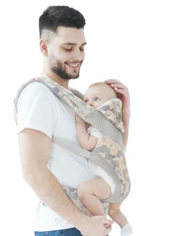 Polka Tots - Unisex Grey Baby Carrier