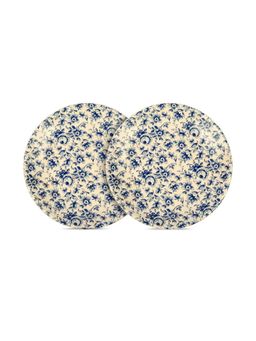 Amalfiee Ceramics - Neelambar Floral Ceramic Dinner Plates (Pack of 2)
