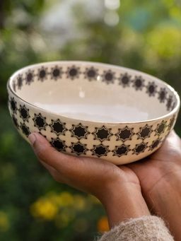 Amalfiee Ceramics - Shatranj Maharaja Printed Big Serving Bowl