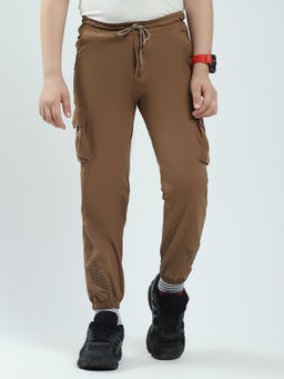 Monte Carlo - Boys Brown Solid Regular Fit Joggers
