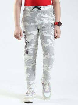 Monte Carlo - Boys Off White Solid Regular Fit Track Pants