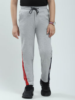 Monte Carlo - Boys Grey Solid Regular Fit Track Pants