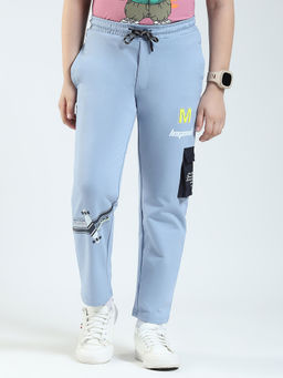 Monte Carlo - Boys Blue Solid Regular Fit Track Pants