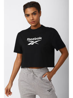 Reebok - Womens Casual CL Pf Big Logo Crop Tee