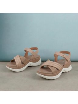 Mochi - Womens Beige Casual Sandals