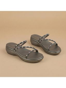 Metro - Womens Gunmetal Grey Casual Sandals
