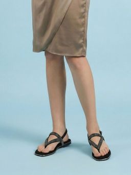 Mochi - Womens Black Party Sandals