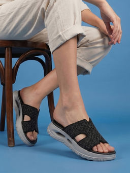 Mochi - Womens Black Casual Sandals