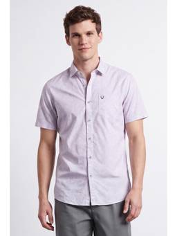 Allen Solly - Men Lilac Printed Half Sleeves Casual Shirt