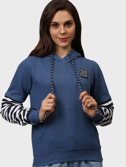 PINACOLADA - Blue Printed Sweatshirt