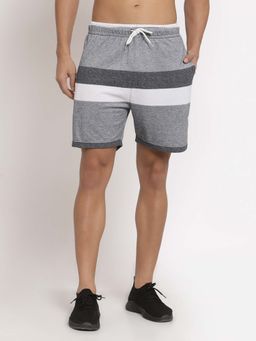 Club York - Men Blue Grey Striped Shorts