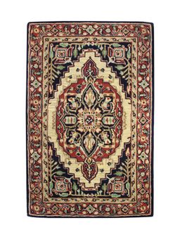 Qaaleen - Fine Handcrafted Cut Pile Finish With Same Level Pattern Brown Rug