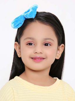 Arendelle - Cute & Classic Blue Velvet Big Bow Hairband For Girls