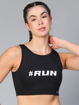 Athlisis - Typography Printed Medium Coverage Seamless Workout Bra