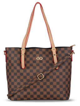 E2O - Casual Brown Women Tote Bag
