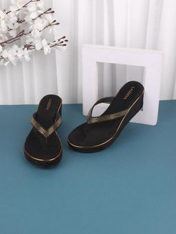 LAZERA SHOES - Women Black Wedges Heels