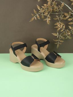 LAZERA SHOES - Women Black Sandal Heels