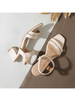LAZERA SHOES - Women Cream Block Heels
