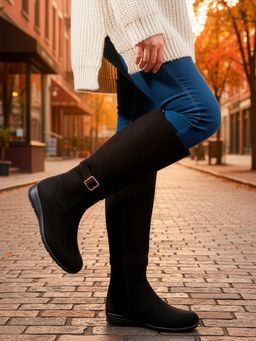 Carlton London - Women Black Knee-High Boots