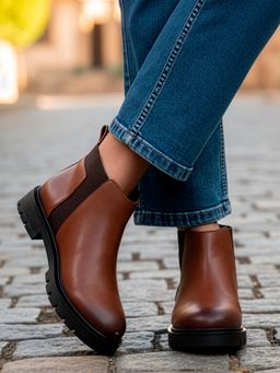 Carlton London - Women Brown Chelsea Ankle Boots