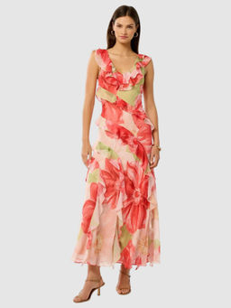 Forever New - Red Ruffle Maxi Dress