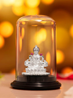 Zavya - Serenade Of Wisdom Rhodium-Plated 925 Sterling Silver Saraswati Ji Idol