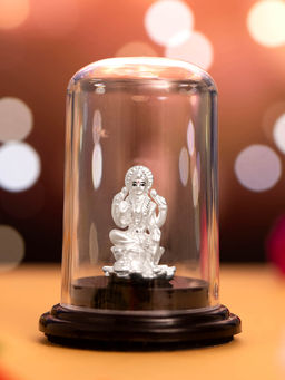 Zavya - Luminous Grace Rhodium Plated 999 Silver Lakshmi Ji Idol