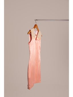 TheRealB - Peach Womens Mini Dress With Embellishments