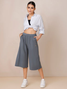 Nykd by Nykaa - Nykd All Day Sooo Comfy Super Soft Modal Lounge Culottes NYLE059 Pewter