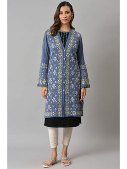 W - Blue Floral Cardigan