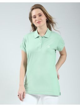 Rock.it - By Monte Carlo Women Solid Collar Neck Polo T-Shirt
