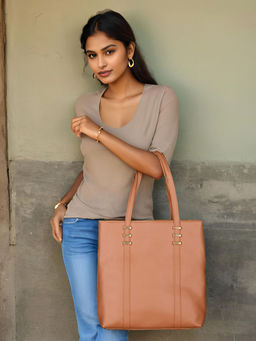 Toteteca - Tan Stylish Shoulder Bag
