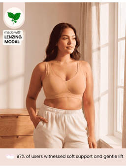 INTIMATE QUEEN - Modal Full Coverage Wireless Double Lift and Back Support Bra