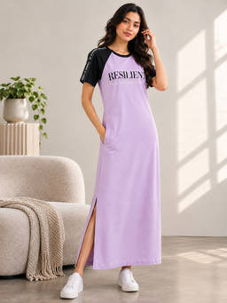 Slumber Jill - Lavender Resilient Vibe maxi Nightdress