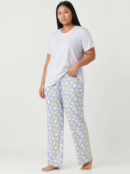 max - Grey Women Printed Sleepwear T-shirt With Pyjama