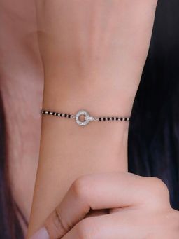 Kai Jewel - Sterling Silver Elegant Circle Mangalsutra Bracelet