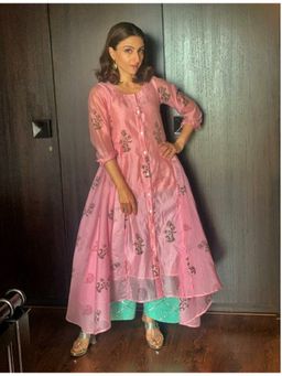 Ghoomar Jaipur - Pear Pink Chanderi Suit (Set of 2)