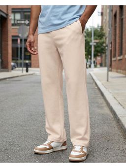 Bewakoof - Men Brazilian Sand Brown Straight Fit Track Pant
