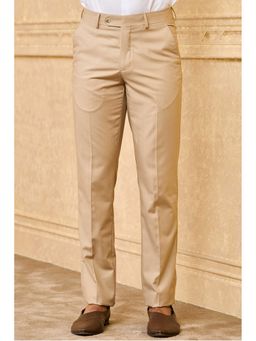 TASVA - Men Beige Formal Trouser
