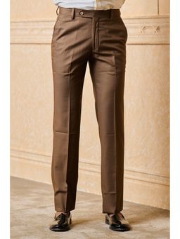 TASVA - Men Brown Formal Trouser