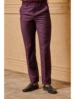 TASVA - Men Wine Everyday Wear Trouser