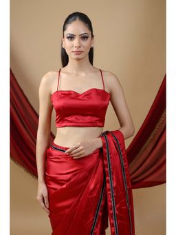 HANDME - Red Heritage Premium Silk Blouse