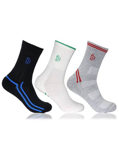Men's Cushioned Sports Crew Socks (Pack of 3)
